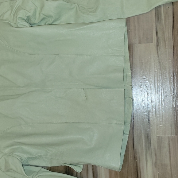 bebe Real Mint Green Leather Jacket - Picture 13 of 16